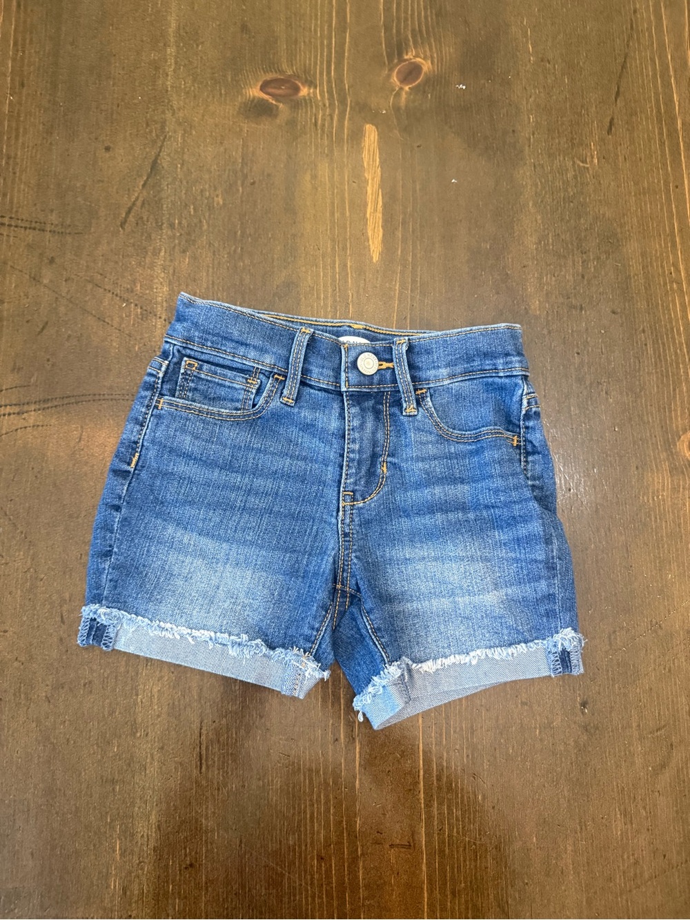 Classic Denim Rolled Hem Shorts - Blue, Old Navy 8 slim